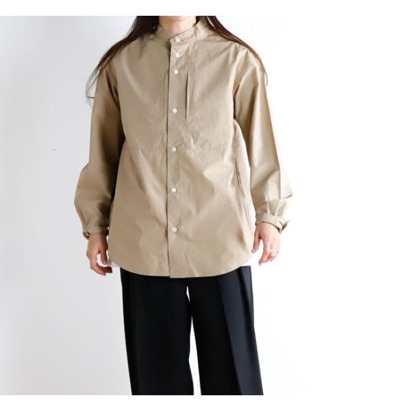 nisica ニシカ NIS-1365 バンドカラーシャツ 無地 長袖