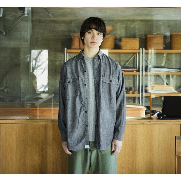 orslow オアスロウ 01-8064-61 ブラックシャンブレーワークシャツ BLACK CHA...