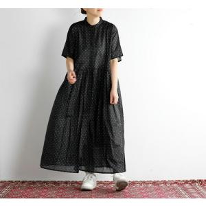 SOIL ソイル COTTON VOILE DOT PRINT BANDED COLLAR DRESS ワンピース NSL22013｜old