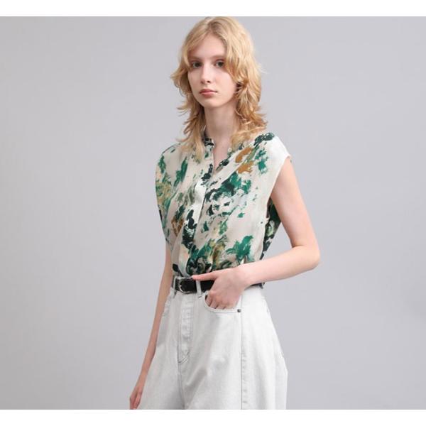 SACRA サクラ 126115071 ブラードフローラトップ BLURRED FLORA TOP