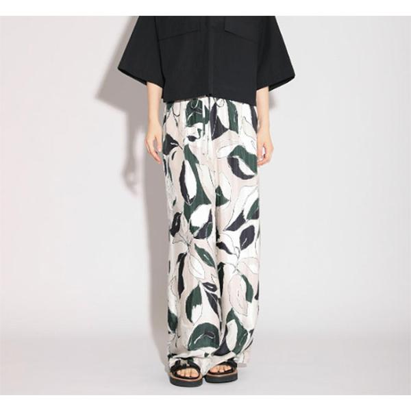 SACRA サクラ 126213112 ワイドパンツ MODERN LEAVES PANTS