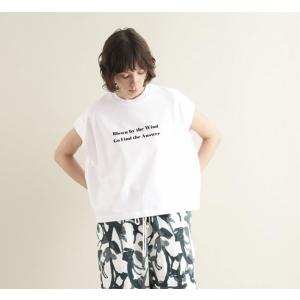 SACRA サクラ FOLDED LINE LOGO TOP メッセージロゴカットソー 124242091