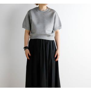 unfil アンフィル double faced jersey cropped half-sleeve top ショート丈 半袖プルオーバー WFSP-UW110｜old
