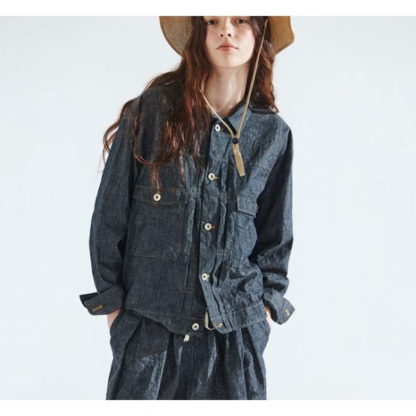 Yarmo ヤーモ YAR-26SS J29 ワークジャケット Indigo Chambray Wo...