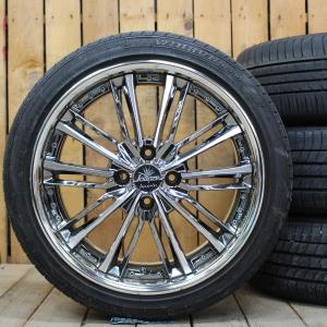 アクア フィット スイフト ノート 他 17インチ weds クレンツェ アクエルド 7J +44/+36 195/45R17 チューナー向 タイヤ ホイール 4本SET｜オールドギア千葉リユース店