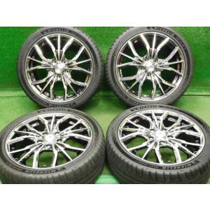 中古 ホイールタイヤ 4本 205/45R17 2022年製 6分山 レオニス LV ラジアル タイ...