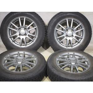 【中古】 ホイールタイヤ 4本  165/70R14 2015年製 7分山程度 中古 社外 ヴェルヴ...