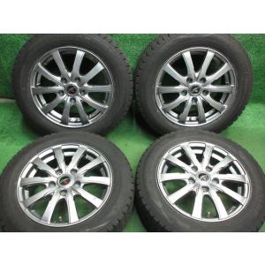 中古 ホイールタイヤ 4本 185/65R15 2022年製 7分山 ファング スタッドレス タイヤ...