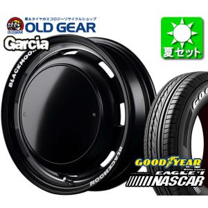 ハイエース200系 195/80R15 グッドイヤー NASCAR ナスカー  ガルシア シスコ ブラックムーン エディション 新品 タイヤ ホイール 4本セット バランス調整済み｜oldgear2