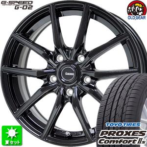 205/60R16 TOYO プロクセス コンフォート2S 新品サマータイヤ ホイール 4本セット ホットスタッフ Gスピード G-02 メタリックブラック 16インチ 5H114.3｜oldgear