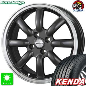 185/55R16 ケンダ KENDA KR32 新品 サマータイヤ ホイール4本セット 阿部商会 ユーロデザイン クラシックエイト 16インチ 7.0J 4H100｜oldgear