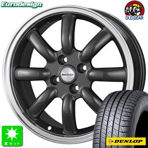 185/55R16 ダンロップ ルマン 5 新品 サマータイヤ ホイール4本セット 阿部商会 ユーロデザイン クラシックエイト 16インチ 7.0J 4H100｜oldgear