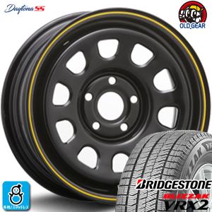 限定特価 2022〜2023年製 195/65R15 91Q ブリヂストン ブリザック VRX2 スタッドレスタイヤ ホイール4本セット MLJ デイトナ SS 15インチ 6.0J 5H108