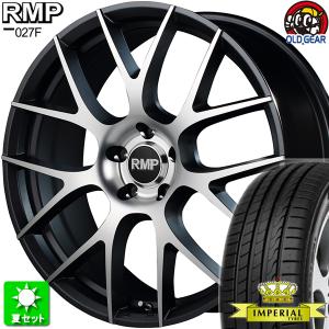 215/35R18 インペリアル エコスポーツ2 新品サマータイヤ ホイール 4本セット マルカサービス RMP 027F セミグロスガンメタ/ポリッシュ 18インチ 5H114.3｜oldgear