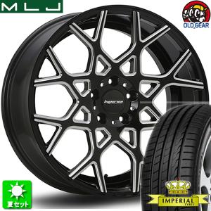 245/35R20 インペリアル エコスポーツ2 新品サマータイヤ ホイール 4本セット MLJ ハイペリオン CVZ グロスブラック/ミルド 20インチ 5H114.3｜oldgear