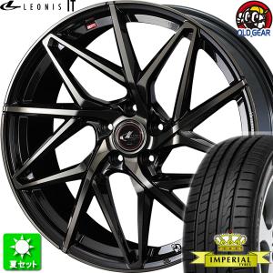 225/50R18 インペリアル エコスポーツ2 新品サマータイヤ ホイール 4本セット ウェッズ レオニス IT PBMC/TI  18インチ 5H114.3｜oldgear