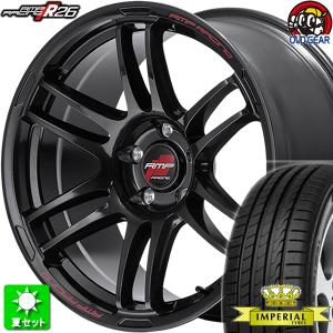 225/50R18 インペリアル エコスポーツ2 新品サマータイヤ ホイール 4本セット マルカサービス RMPレーシング R26 クリスタルブラック 18インチ 5H114.3｜oldgear