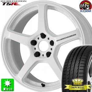 215/40R18 インペリアル エコスポーツ2 新品サマータイヤ ホイール 4本セット ワーク エモーション T5R アイスホワイト (ICW) 18インチ 5H114.3｜oldgear