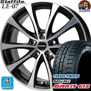 195/60R16 トーヨータイヤ ガリット GIZ ギズ スタッドレスタイヤホイール 新品 4本セット ホットスタッフ ラフィット LE-07 16インチ 5H114.3 BK/P｜oldgear