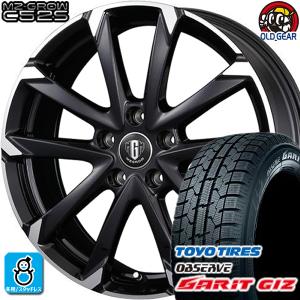 215/60R16 トーヨー ガリット GIZ ギズ スタッドレスタイヤホイール 新品 4本セット KITジャパン MG-GROW C52S 16インチ 5H114.3 ブラックメタリックポリッシュ｜oldgear