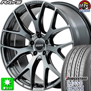 225/40R19 ブリヂストン レグノ GR-X2 新品サマータイヤ ホイール 4本セット レイズ ホムラ  2×7FT ブラッククロームコーティング (YNJ) 19インチ 5H114.3｜oldgear