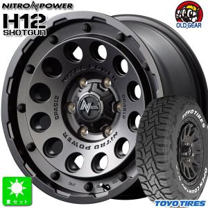 215/65R16C 109/107 トーヨー オープンカントリー R/T ホワイトレター 新品 タイヤ ホイール4本セット ナイトロパワー H12 ショットガン 16インチ｜oldgear