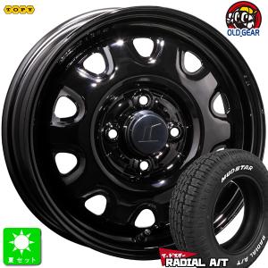 155/65R14 マッドスター MUDSTAR RADIAL A/T ホワイトレター 新品 サマータイヤ ホイール4本セット トピー TOPY M73 スチール  14インチ｜oldgear