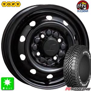 145/80R12 80/78(145R12 6PR) ナンカン NANKANG FT-9 ホワイトレター 新品 サマータイヤ ホイール4本セット トピー TOPY M74 スチール 鉄 12インチ｜oldgear