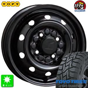 145/80R12 80/78(145R12 6PR) トーヨー オープンカントリー R/T 新品 サマータイヤ ホイール4本セット トピー TOPY M74 スチール 鉄 12インチ｜オールドギア