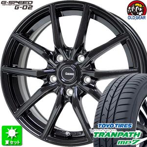 205/60R16 トーヨータイヤ トランパス MP7 新品サマータイヤ ホイール 4本セット ホットスタッフ Gスピード G-02 メタリックブラック(MBK) 16インチ 5H100｜oldgear