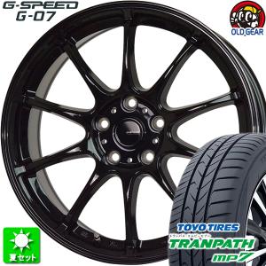 205/55R16 トーヨータイヤ トランパス MP7 新品サマータイヤ ホイール 4本セット ホットスタッフ Gスピード G-07 メタリックブラック(MBK) 16インチ 5H114.3｜oldgear