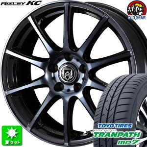 215/60R16 トーヨータイヤ トランパス MP7 新品サマータイヤ ホイール 4本セット ウェッズ ライツレー KC ブラックポリッシュBC 16インチ 5H114.3｜oldgear