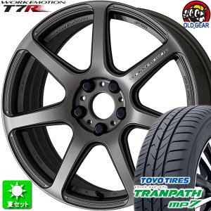 205/50R17 トーヨータイヤ トランパス MP7 新品サマータイヤ ホイール 4本セット ワーク エモーション T7R マットカーボン (MGM) 17インチ 5H114.3｜oldgear