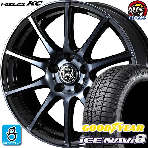 215/50R17 グッドイヤー アイスナビ８ スタッドレスタイヤホイール 新品 4本セット ウェッ...