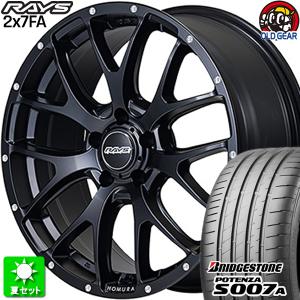 225/50R18 ブリヂストン ポテンザ S007A 新品サマータイヤ ホイール 4本セット レイズ ホムラ  2×7FA セミグロスブラック (BOL) 18インチ 5H114.3｜oldgear