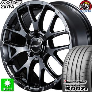 215/40R18 ブリヂストン ポテンザ S007A 新品サマータイヤ ホイール 4本セット レイズ ホムラ  2×7FA ブラッククロームコーティング (YNL) 18インチ 5H114.3｜oldgear