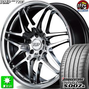 215/40R18 ブリヂストン ポテンザ S007A 新品サマータイヤ ホイール 4本セット マルカサービス RMP 720F ハイパーメタルコート/ポリッシュ 18インチ 5H100｜oldgear