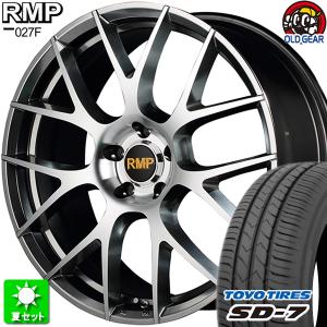 205/50R17 トーヨータイヤ SD-7 新品サマータイヤ ホイール 4本セット マルカサービス RMP 027F ハイパーメタルコート/ミラーカット 17インチ 5H100｜oldgear