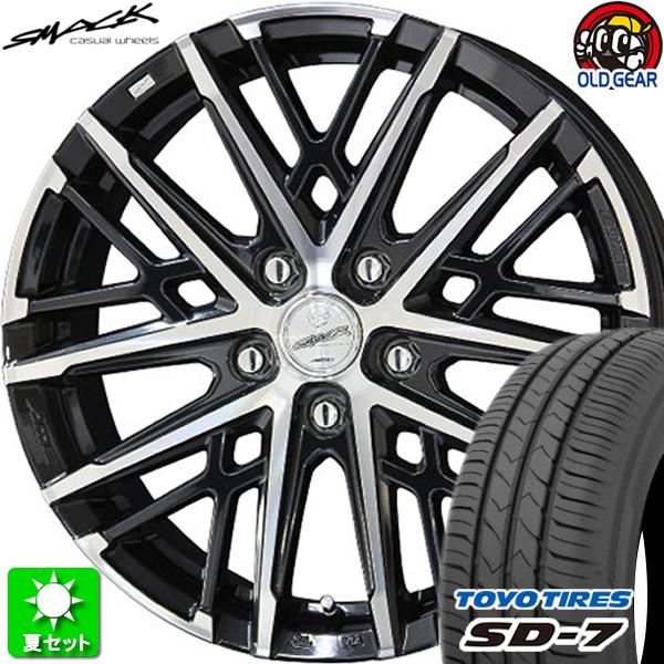 225/45R18 トーヨータイヤ SD-7 新品サマータイヤ ホイール 4本セット 共豊 スマック...