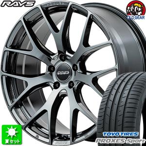 225/40R19 トーヨータイヤ プロクセス スポーツ 新品サマータイヤ ホイール 4本セット レイズ ホムラ  2×7FT ブラッククロームコーティング 19インチ 5H114.3｜oldgear