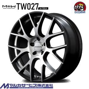 テスラホイールMID TW027 マットブラック 4本セット マルカサービス 4本注文で送料無料 MTW TW027 18インチ 8J+33 5-114.3