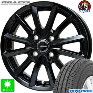 155/65R13 トーヨー SD-k7 新品 サマータイヤ ホイール4本セット クレイシズ VS6 ブラック 13インチ 4.0J 4H100｜oldgear