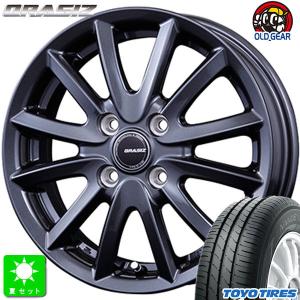 155/65R14 トーヨー ナノエナジー3 新品 サマータイヤ ホイール4本セット KITジャパン クレイシズ VS6 14インチ 4.5J 4H100 ガンメタリック｜oldgear