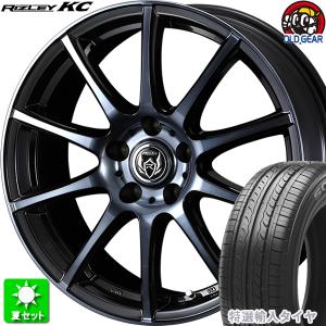 225/50R18 特選輸入タイヤ 新品サマータイヤ ホイール 4本セット ウェッズ ライツレー KC ブラックポリッシュBC 18インチ 5H114.3｜oldgear