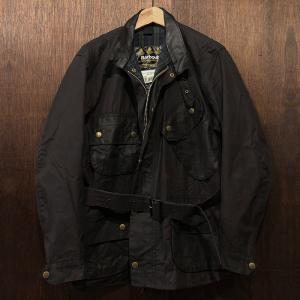 Barbour Beacon Oiled Riding Jacket Early 3Warrant Black C42 Mint バブアー ビーコン オイルド ワックス ライダース ジャケット ブラック 英国製｜olds