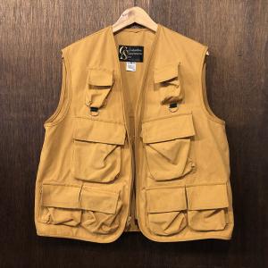 Columbia Sportswear Co Fishing Vest M Ocher Mint コロンビア スポーツウェア フィッシンング ベスト オーカーカラー ビンテージ オリジナル ミント｜olds