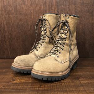 Redwing 8218 Logger Boots Rough Out Suede Leather Steel Toe PT91 Tan 7-1/2D レッドウィング ロガーブーツ ラフアウト スエード PT91｜olds