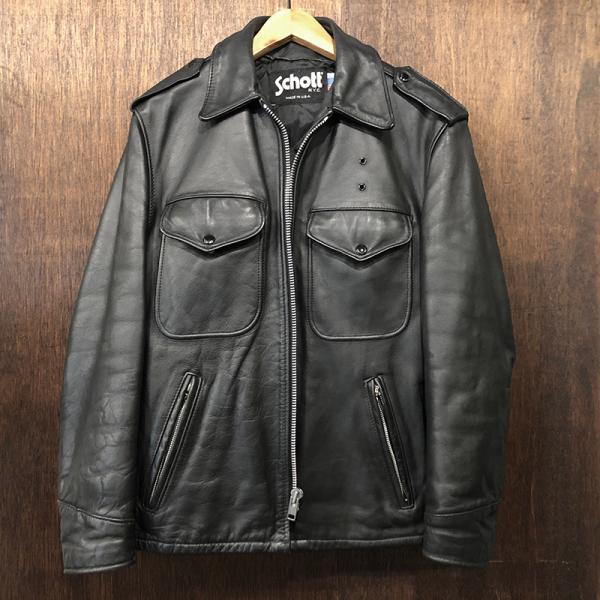 Schott 602 Police Leather Jacket 34 Mint ショット ポリスマ...