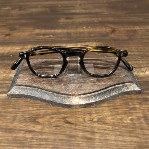 Vintage Glasses French Frame 2dot Dark Amber Wellington Mint ビンテージ フレンチ 眼鏡フレーム ダークアンバー ウェリントン ミントコンディション｜olds