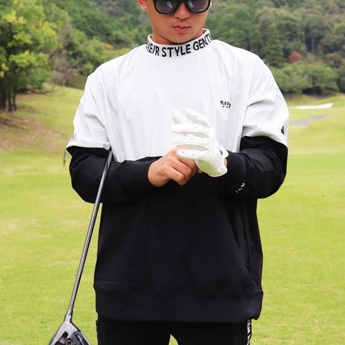 [ LUXE/R ] (3色) ラグジュ ストレッチ布帛 バイカラー長袖プルオーバー 45818